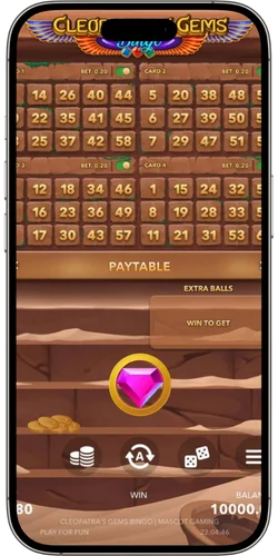 Cleopatra’s Gems Bingo by Mascot