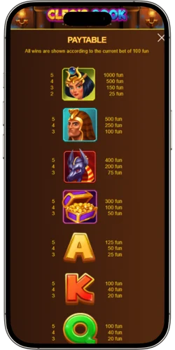 Cleo's Book Pay Table