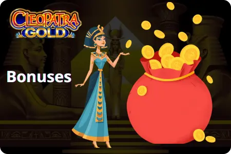 Cleopatra Gold slot bonuses with Cleopatra and coins