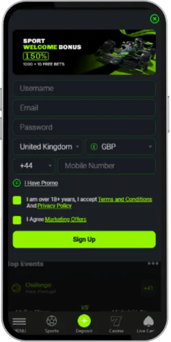 Velobet Complete the registration form