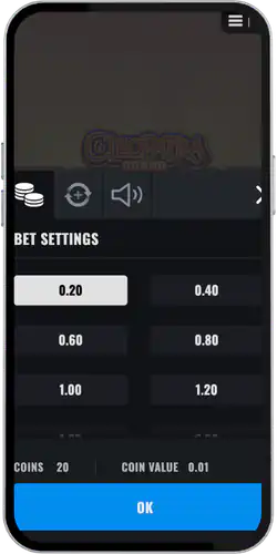 bet settings Cleopatra Grand Slot