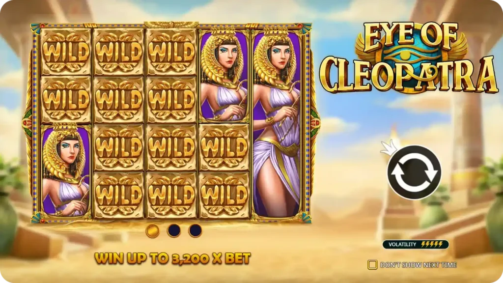 Eye of Cleopatra slot game screen by Pragmatic Play